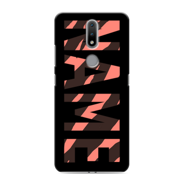 Силиконовый чехол на Nokia 2.4 с принтом NAME