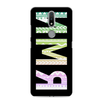 Силиконовый чехол на Nokia 2.4 с принтом ИМЯ