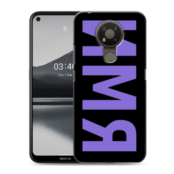 Силиконовый чехол на Nokia 3.4 с принтом ИМЯ