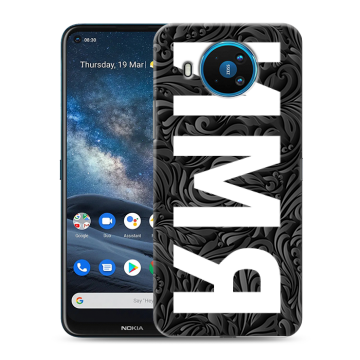 Силиконовый чехол на Nokia 8.3 с принтом ИМЯ