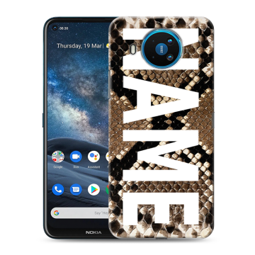Силиконовый чехол на Nokia 8.3 с принтом NAME