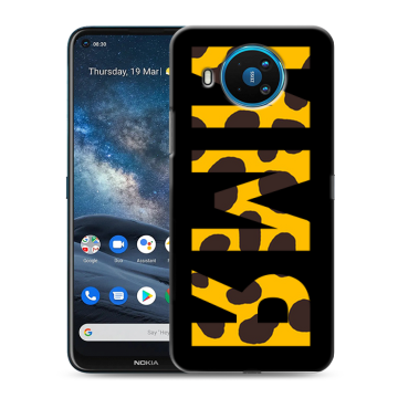 Силиконовый чехол на Nokia 8.3 с принтом ИМЯ
