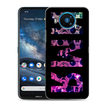 Силиконовый чехол на Nokia 8.3 с принтом ИМЯ