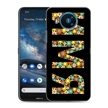 Силиконовый чехол на Nokia 8.3 с принтом ИМЯ