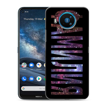 Силиконовый чехол на Nokia 8.3 с принтом ФАМИЛИЯ