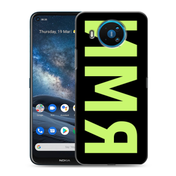 Силиконовый чехол на Nokia 8.3 с принтом ИМЯ