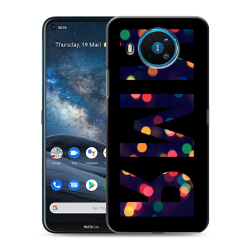 Силиконовый чехол на Nokia 8.3 с принтом ИМЯ