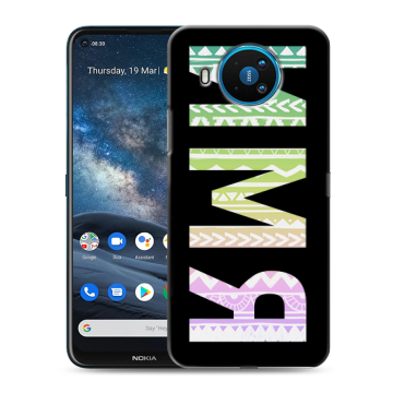 Силиконовый чехол на Nokia 8.3 с принтом ИМЯ