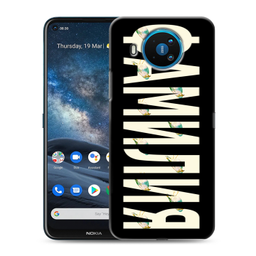 Силиконовый чехол на Nokia 8.3 с принтом ФАМИЛИЯ