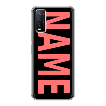 Силиконовый чехол на Vivo Y20 с принтом NAME