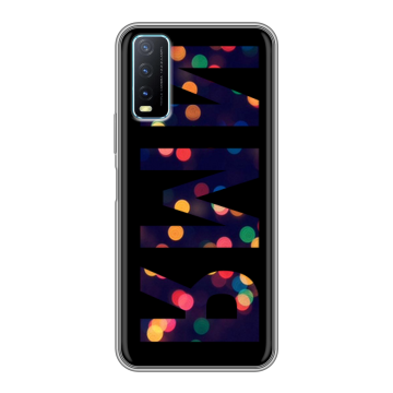 Силиконовый чехол на Vivo Y20 с принтом ИМЯ