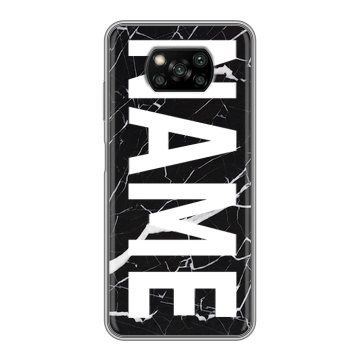 Пластиковый чехол на Xiaomi Poco X3 с принтом NAME