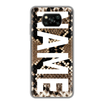 Пластиковый чехол на Xiaomi Poco X3 с принтом NAME