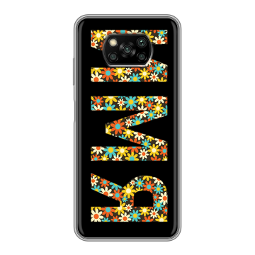Пластиковый чехол на Xiaomi Poco X3 с принтом ИМЯ