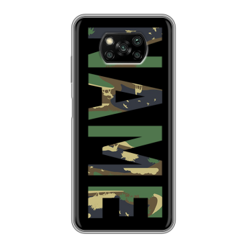 Пластиковый чехол на Xiaomi Poco X3 с принтом NAME
