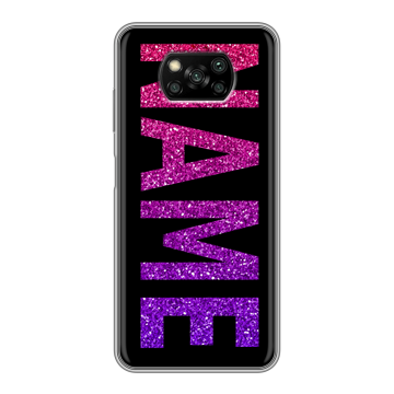 Пластиковый чехол на Xiaomi Poco X3 с принтом NAME