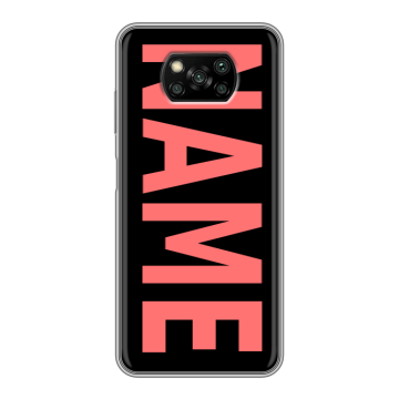Пластиковый чехол на Xiaomi Poco X3 с принтом NAME