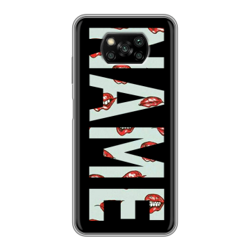 Пластиковый чехол на Xiaomi Poco X3 с принтом NAME