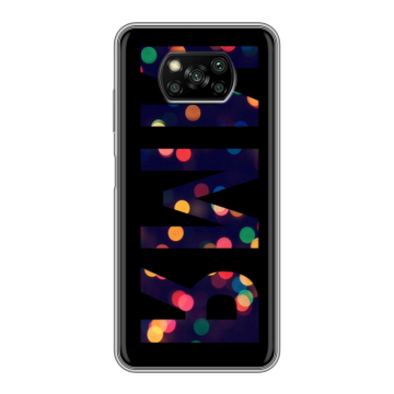 Пластиковый чехол на Xiaomi Poco X3 с принтом ИМЯ