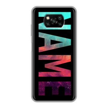 Пластиковый чехол на Xiaomi Poco X3 с принтом NAME