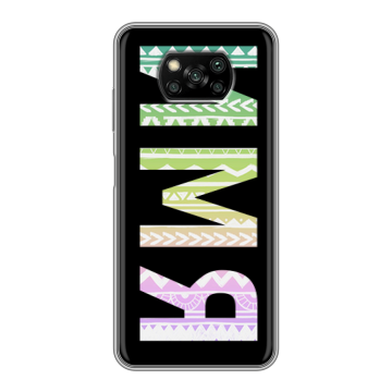 Пластиковый чехол на Xiaomi Poco X3 с принтом ИМЯ