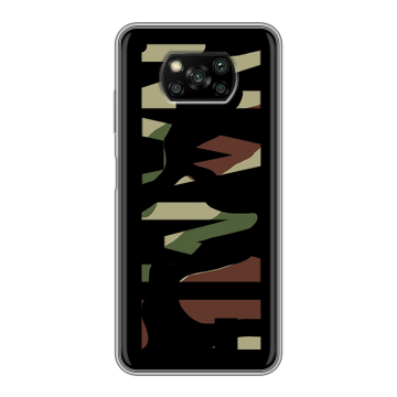 Пластиковый чехол на Xiaomi Poco X3 с принтом NAME