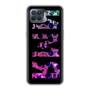 Силиконовый чехол на OPPO Reno4 Lite с принтом ИМЯ