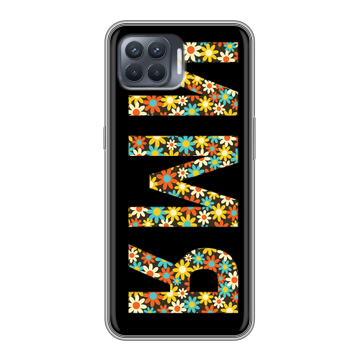 Силиконовый чехол на OPPO Reno4 Lite с принтом ИМЯ