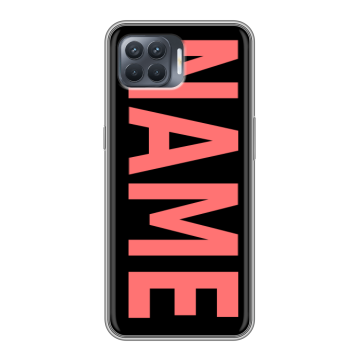 Силиконовый чехол на OPPO Reno4 Lite с принтом NAME