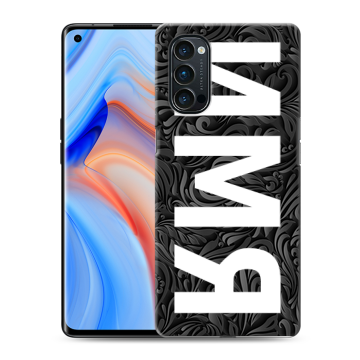 Силиконовый чехол на OPPO Reno4 Pro с принтом ИМЯ