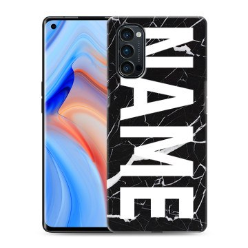 Силиконовый чехол на OPPO Reno4 Pro с принтом NAME