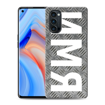 Силиконовый чехол на OPPO Reno4 Pro с принтом ИМЯ