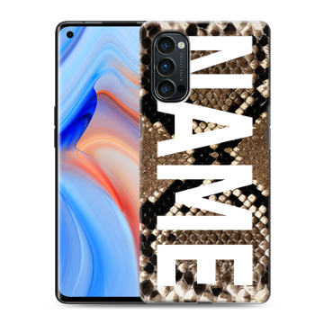 Силиконовый чехол на OPPO Reno4 Pro с принтом NAME