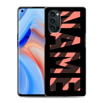Силиконовый чехол на OPPO Reno4 Pro с принтом NAME