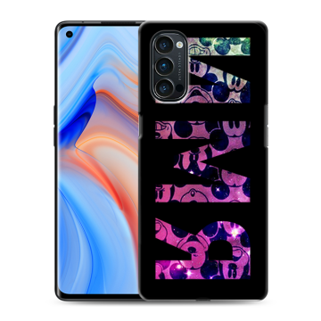Силиконовый чехол на OPPO Reno4 Pro с принтом ИМЯ