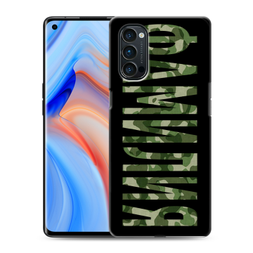 Силиконовый чехол на OPPO Reno4 Pro с принтом ФАМИЛИЯ