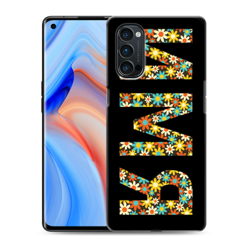 Силиконовый чехол на OPPO Reno4 Pro с принтом ИМЯ