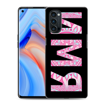 Силиконовый чехол на OPPO Reno4 Pro с принтом ИМЯ
