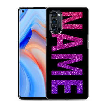 Силиконовый чехол на OPPO Reno4 Pro с принтом NAME
