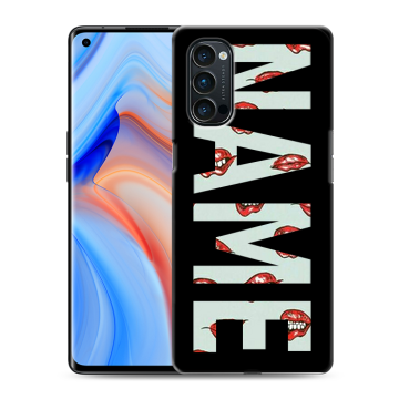 Силиконовый чехол на OPPO Reno4 Pro с принтом NAME