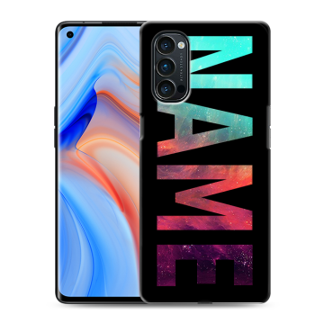 Силиконовый чехол на OPPO Reno4 Pro с принтом NAME