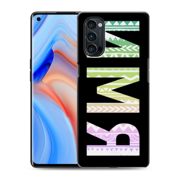 Силиконовый чехол на OPPO Reno4 Pro с принтом ИМЯ