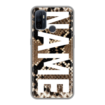 Силиконовый чехол на OPPO A53 с принтом NAME