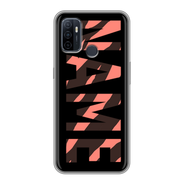 Силиконовый чехол на OPPO A53 с принтом NAME
