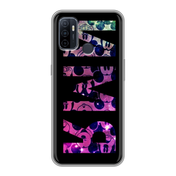 Силиконовый чехол на OPPO A53 с принтом ИМЯ