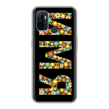 Силиконовый чехол на OPPO A53 с принтом ИМЯ
