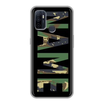 Силиконовый чехол на OPPO A53 с принтом NAME