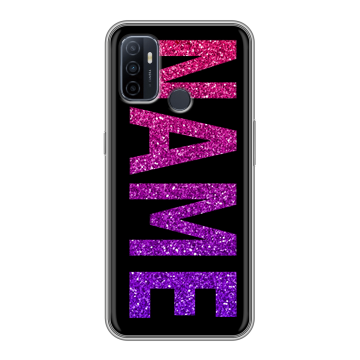 Силиконовый чехол на OPPO A53 с принтом NAME