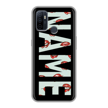 Силиконовый чехол на OPPO A53 с принтом NAME