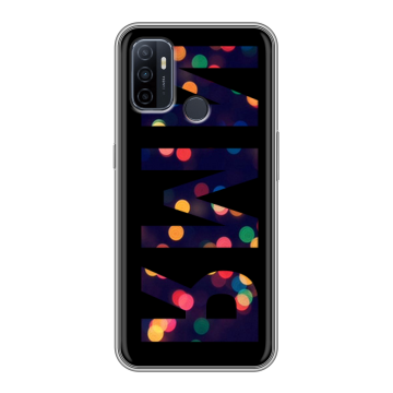 Силиконовый чехол на OPPO A53 с принтом ИМЯ